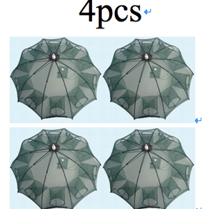Strengthened 4-20 Holes Automatic Fishing Net Shrimp Cage Nylon Foldable Fish Trap Cast Net Cast Fold Crab Trap Fishing Network