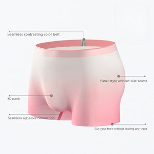 Spring And Summer Ice Silk Men's One-piece Full Seamless Boxers
