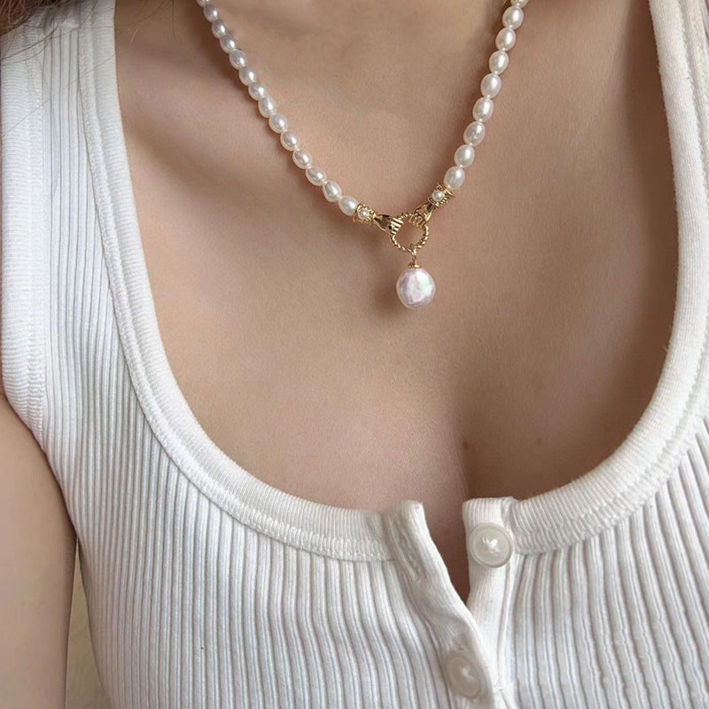 4-5mm Freshwater Beige Pearl Necklace