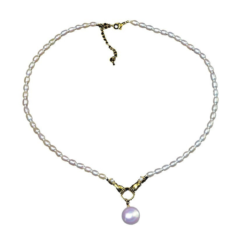 4-5mm Freshwater Beige Pearl Necklace