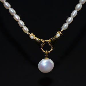 4-5mm Freshwater Beige Pearl Necklace