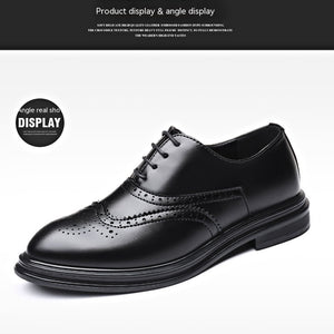 Autumn And Winter Brogue Men's Business Leather Shoes