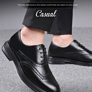 Autumn And Winter Brogue Men's Business Leather Shoes