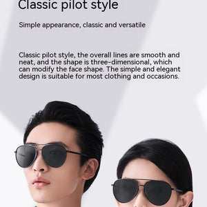 Moss Gray Pilot Sunglasses For Driving Strong Light