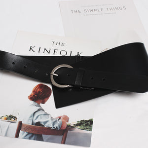Women's Genuine Leather Wide Belt With Skirt