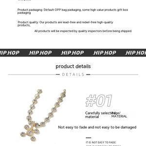 Necklace Copper Inlaid Zircon Diamond Street Cool Fashion Ornament Pendant