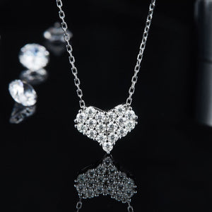Love Pendant At First Sight Multi-diamond Micro-inlaid Necklace S925 Silver Accessories