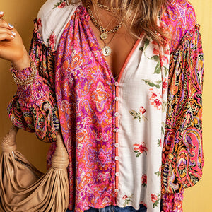 Fashion Floral Print Shirt For Women