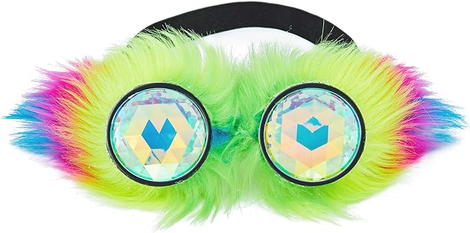 Rainbow Feather Kaleidoscope Goggles Clothing Matching Goggles Glasses
