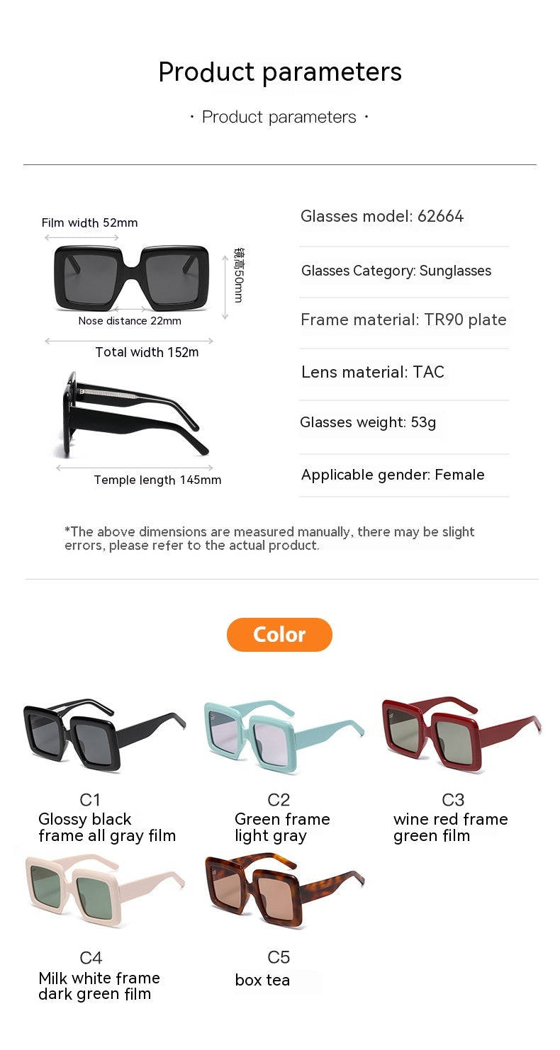 Personalized Trendy Large Frame Fashion Vacation Polarized Sunglasses