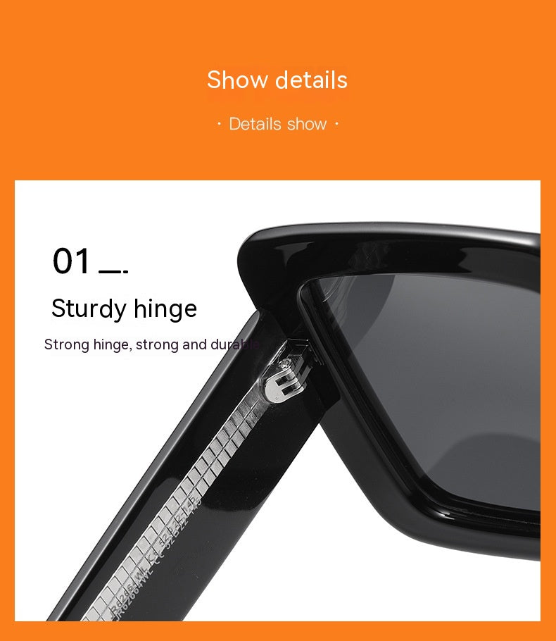 Personalized Trendy Large Frame Fashion Vacation Polarized Sunglasses