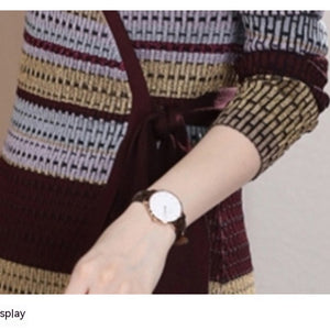 Women's Long-sleeved Knitted Dress