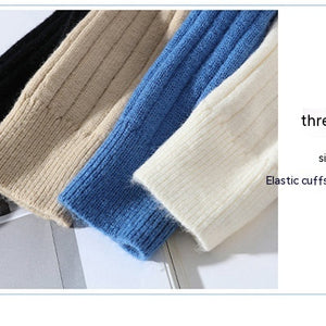 Men's Fashion Casual Solid Color Twisted Sweater