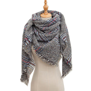 Shawl Scarf Autumn And Winter Large Plaid Triangle