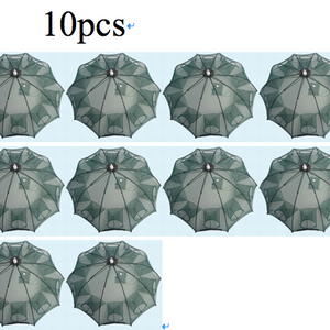 Strengthened 4-20 Holes Automatic Fishing Net Shrimp Cage Nylon Foldable Fish Trap Cast Net Cast Fold Crab Trap Fishing Network