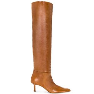 European And American Style Square Toe Cowboy Boot Women's Casual Pleated Pile Style Boots Stiletto Heel
