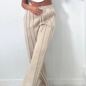 Retro High Waist Loose Leisure Sports Trousers