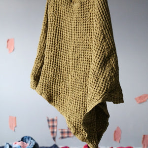 Thick Linen Thick Warm Artistic Loose Cape Shawl
