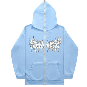 Personalized All-matching Loose Casual Zipper Hoodie