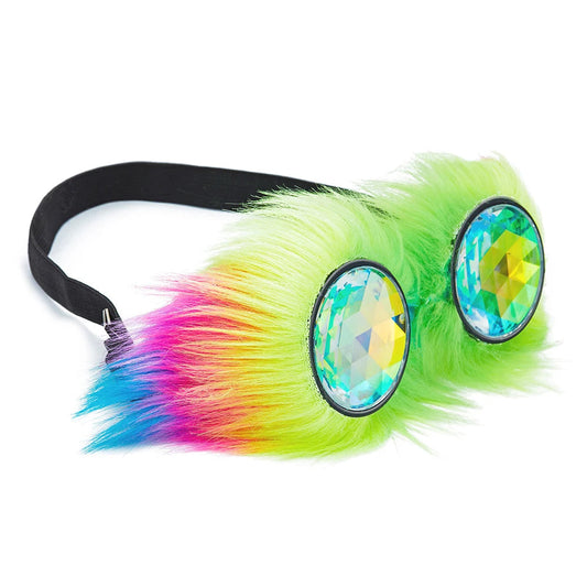 Rainbow Feather Kaleidoscope Goggles Clothing Matching Goggles Glasses