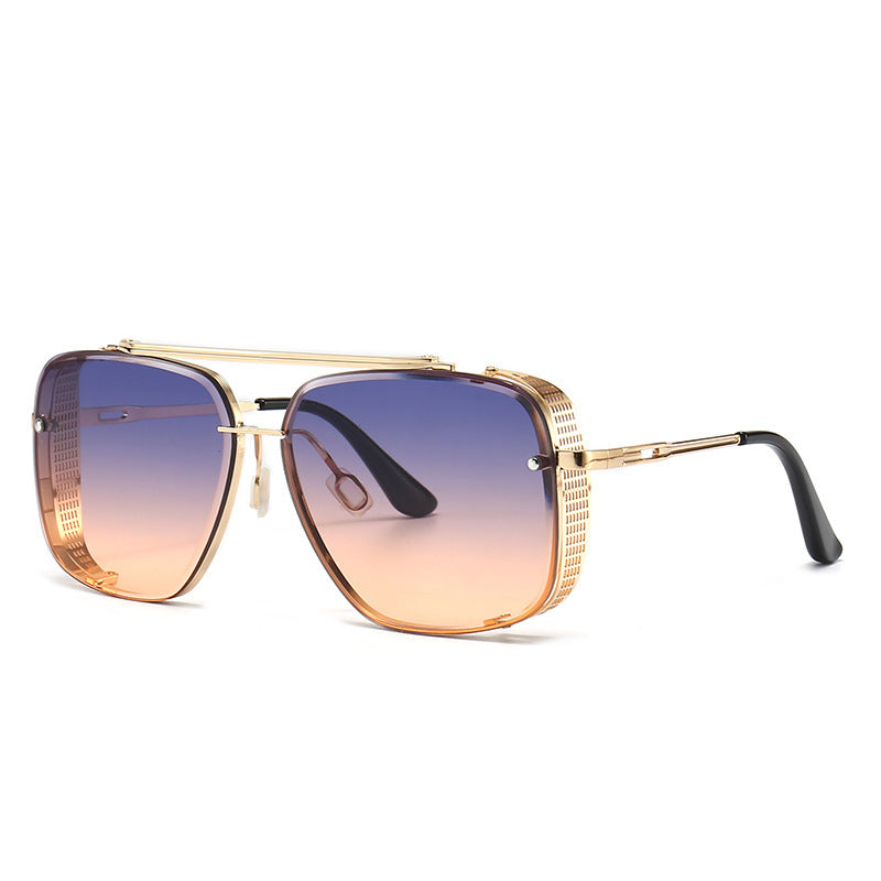 Fashion Metal Trimming Sun-resistant Sunglasses