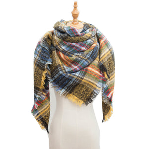 Shawl Scarf Autumn And Winter Large Plaid Triangle