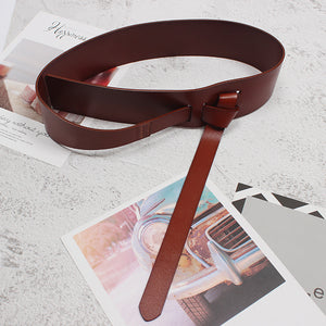 Women's Fashion Leather Decoration Wide Belt