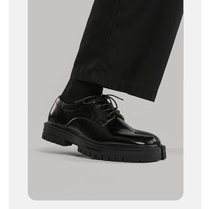 Personalized Low Cut Thick Sole Casual Split Toe Leather Shoes