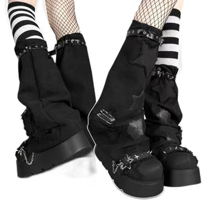 Embroidery Pentagram Female Mid-calf Length Loose Socks