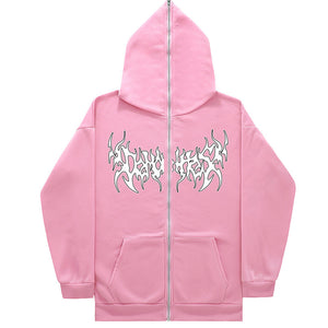 Personalized All-matching Loose Casual Zipper Hoodie