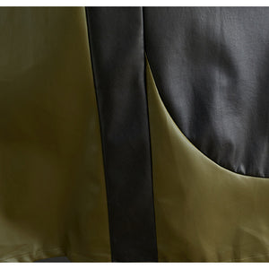Color Contrast Patchwork Simple Graceful Vest Skirt