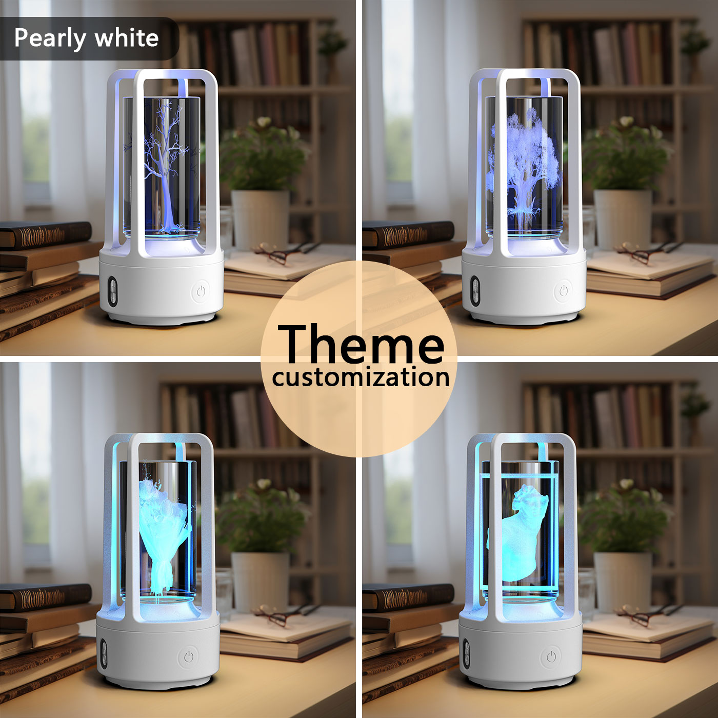 Creative 2 In 1 Audio Acrylic Crystal Lamp And Bluetooth Speaker