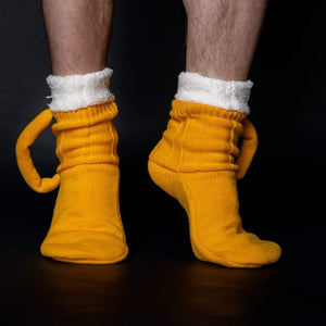 3D Beer Mug Socks Creative Knitted Yellow Room Socks