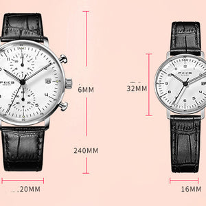 Men's And Women's Fashion Simple Waterproof Belt Watch