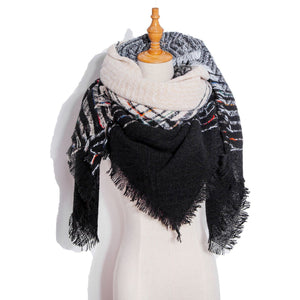 Shawl Scarf Autumn And Winter Large Plaid Triangle