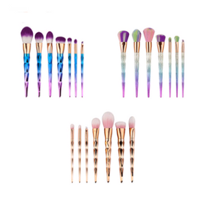 7 makeup brushes, makeup tools, diamond makeup brush foundation brush