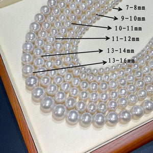 Freshwater Pearl Necklace Extremely Strong Light Nearly Perfect Circle