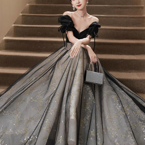 Off-shoulder Evening Dress High Sense Annual Birthday Performance Princess Dress