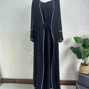 Dubai Turkey Cardigan With Inner Wear Dress