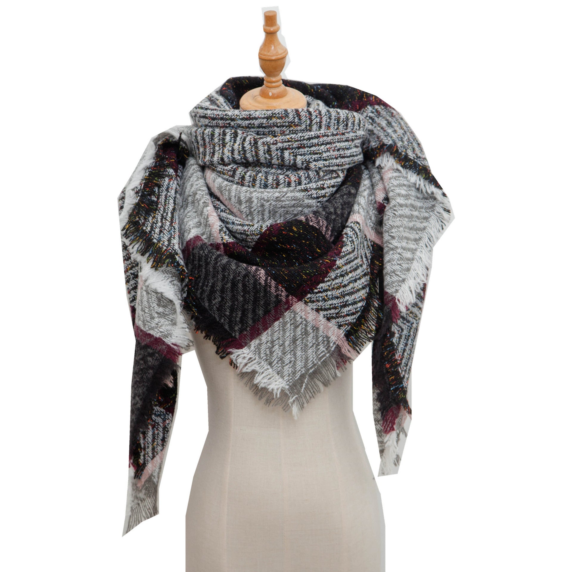 Shawl Scarf Autumn And Winter Large Plaid Triangle