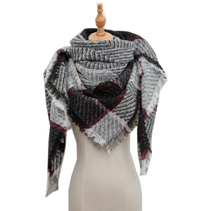 Shawl Scarf Autumn And Winter Large Plaid Triangle