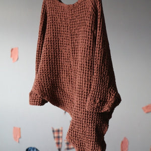 Thick Linen Thick Warm Artistic Loose Cape Shawl