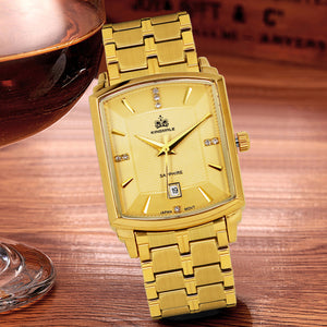Men's Square Waterproof Quartz Watch