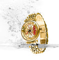 9004 Steel Belt Gold Red