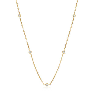 S925 Sterling Silver Starry Clavicle Chain