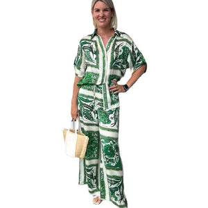 New Fashion Printed Pants Suit
