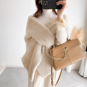 Japanese Letian Ins Cross-border Amazon Plush Shawl Scarf