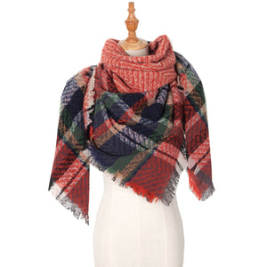 Shawl Scarf Autumn And Winter Large Plaid Triangle