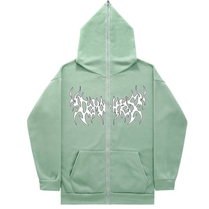 Personalized All-matching Loose Casual Zipper Hoodie