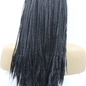 European and American black scorpion hair, front lace chemical fiber wig headgear, three wigs